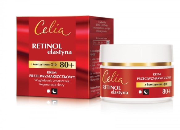 CELIA Retinol Elastyna Krem przeciwzmarszczkowy 80+ na dzień i na noc 50 ml