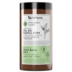 Regenerująca sól do kąpieli stóp do skóry suchej i szorstkiej, zielona herbata + mocznik, Vis Plantis, 560g