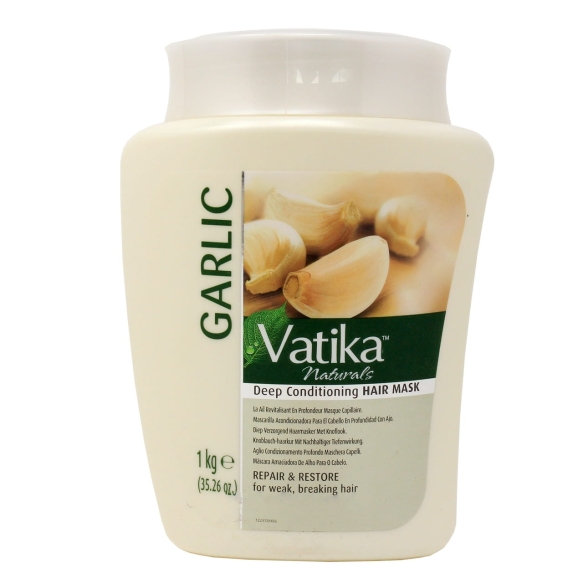 Czosnkowa Maska do Włosów Słabych i Zniszczonych, Vatika Dabur, 1kg