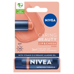 NIVEA Pomadka pielęgnująca do ust Caring Beauty 3w1 Nude