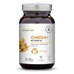 Omega+ Vitamin D3 2000 IU, Aura Herbals, 60 capsules