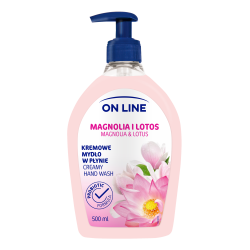 On Line Mydło kremowe w dozowniku Magnolia i Lotos, 500ml
