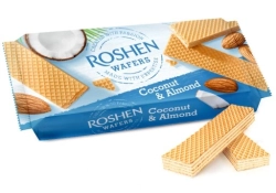 Wafle z nadzieniem kokosowo-migdałowym, Roshen Wafers, 216g
