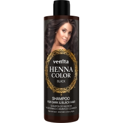 Szampon do włosów w odcieniach ciemnych i czarnych - Black, VENITA Henna Color, 300ml