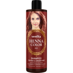 Szampon do włosów w odcieniach czerwonych i rudości - Red, VENITA Henna Color, 300ml