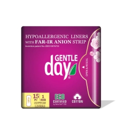 Wkładki ekologiczne z paskiem anionowym ROZMIAR 1, GENTLE DAY ECO, 15 szt