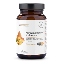 Turmeric 500 mg BCM-95® + Piperine, Aura Herbals, 60 capsules