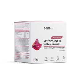 Natural Vitamin C 1000 mg from Acerola, Aura Herbals, 30 sachets