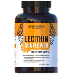 Lecytyna słonecznikowa 562 mg, Goldenpharm, 120 kapsułek