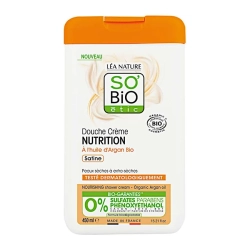 Odżywczy krem pod prysznic z olejem arganowym, do skóry suchej i bardzo suchej, SO'BiO étic, 450ml