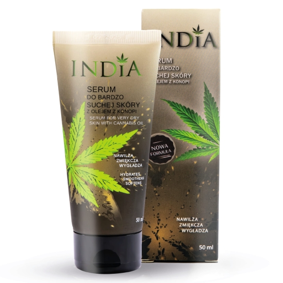 Hemp Face &amp; Hand Serum for Very Dry Skin, India Cosmetics, 50ml