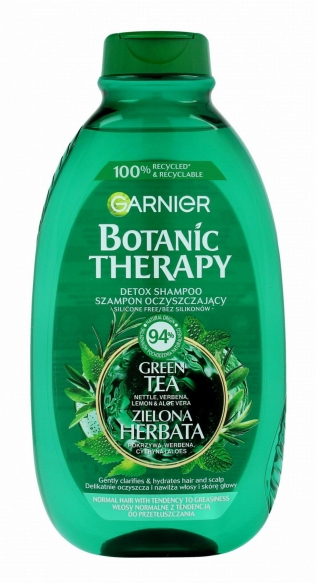 GARNIER Botanic Therapy Szampon oczyszczający Green Tea (zielona herbata) do włosów normalnych i przetłuszczających   400 ml