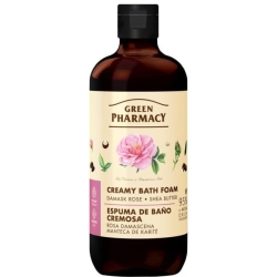 Kremowa pianka do kąpieli Róża damasceńska + Masło shea, GREEN PHARMACY, 500ml
