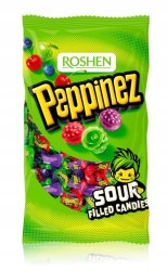Карамель леденцовая с фруктово-ягодной начинкой, Roshen Peppinezzz, 900г
