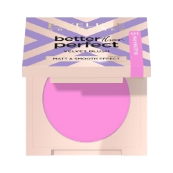 Компактные румяна для лица EVELINE Better Than Perfect Velvet Blush 01 Ballerina Pink