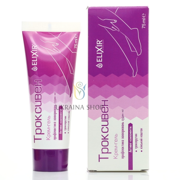 Troxerutin &amp; Horse Chestnut Leg Gel Cream, Troxiven, 75 ml