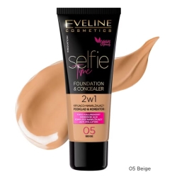 Тональная основа + консилер 2 в 1 Eveline Selfie Time - 05 Beige