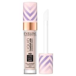 Водостойкий консилер для лица с гиалуроновой кислотой Eveline Liquid Camouflage - 02 Light Vanilla