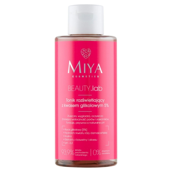 MIYA BEAUTY.lab Tonik rozświetlający z kwasem glikolowym 5% 150 ml