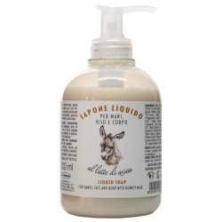 Organiczne Mydło w Płynie na Bazie Oślego Mleka, Delicato d'Asina, 300 ml