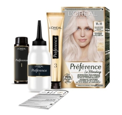 LOREAL Preference Farba do włosów 11.11 - Bardzo Bardzo Jasny Chłodny Kryształowy Blond 1 op.