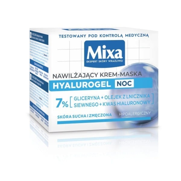 MIXA Hyalurogel Noc Nawilżający Krem-maska na noc 50 ml