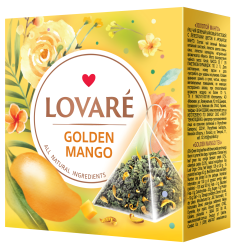Herbata zielona „Golden Mango” Lovare (2g x 15 piramidek)