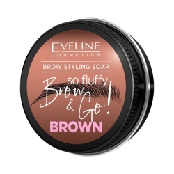 Мыло для укладки бровей EVELINE Brow & Go! So Fluffy Brown 25г