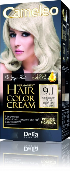 DELIA COSMETICS CAMELEO OMEGA Farba permanentna 9.1 Ultimate Ash Blond