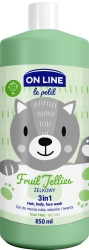ON LINE Le Petit Baby Żel 3w1 do mycia ciała, włosów i twarzy - Żelkowy 850 ml