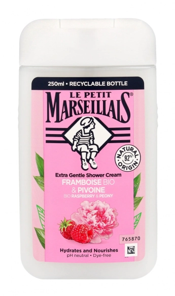 LE PETIT MARSELLAIS Kremowy Żel pod prysznic Malina &amp; Piwonia 250ml