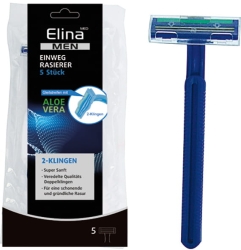 Disposable razor with double blade, Elina, 5 pcs.