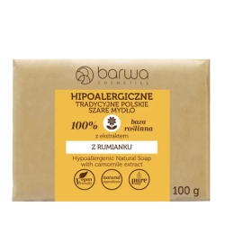 BARWA Hipoalergiczna Szare Mydło tradycyjne polskie w kostce - Rumianek 100g