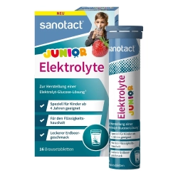 Sanotact Electrolyte Junior Elektrolity, Suplementy diety, tabletki musujące 16 szt