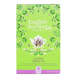 Ekologiczna herbata, zielona z jaśminem i dzikim bzem, JASMINE, 20 x 2g, English Tea Shop