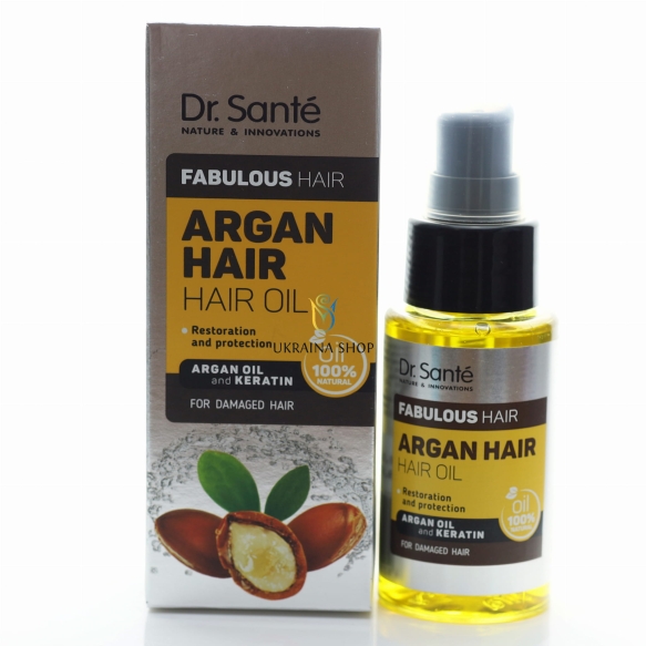 Regenerating Hair Oil with Argan Oil and Keratin, Dr. Sante, 50 ml