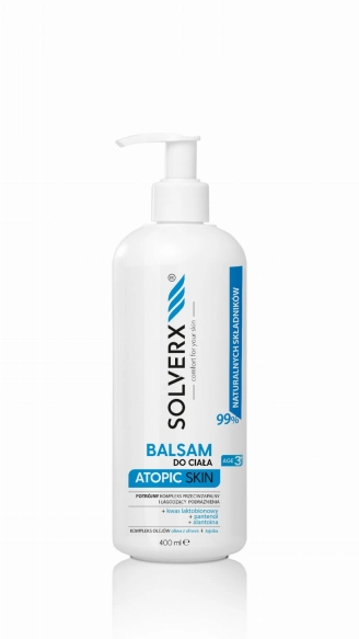 SOLVERX Atopic Skin Balsam do ciała - łagodzący podrażnienia i przeciwzapalny  400ml