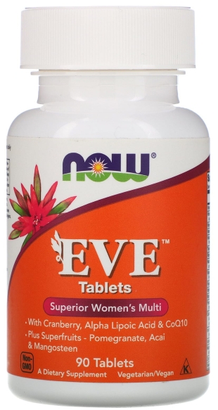 EVE Multiwitaminy dla Kobiet, NOW Foods, 90 tabletek