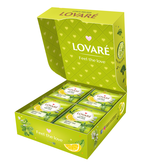 Citrus Melissa Lovare tea set, 4 varieties, 8 bags each