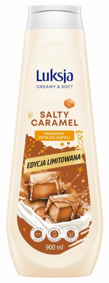 LUKSJA Creamy &amp; Soft Kremowy Płyn do kąpieli - Salty Caramel 900 ml