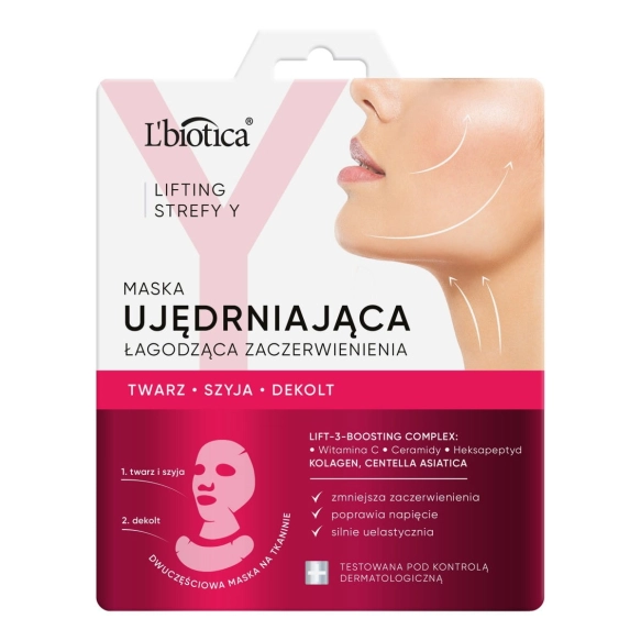 L`BIOTICA Lifting Strefy Y Maska ujędrniająca łagodząca zaczerwienienia
