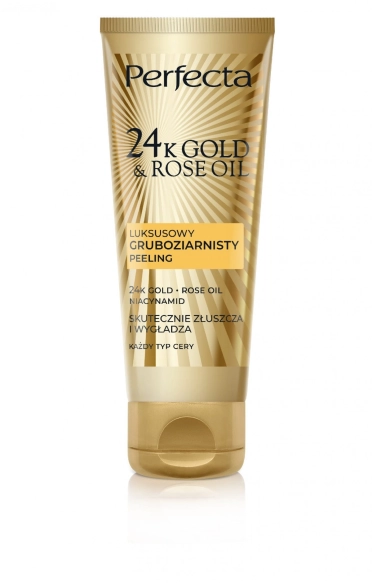 PERFECTA 24K Gold &amp; Rose Oil Peeling gruboziarnisty 75 g