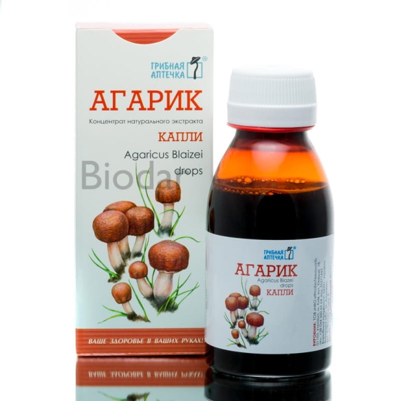 Grzybek Agaricus Blazei, Krople, 100 ml