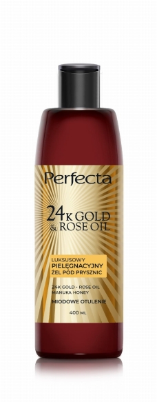 PERFECTA 24K Gold &amp; Rose Oil Luksusowy pielęgnacyjny żel pod prysznic 400 ml