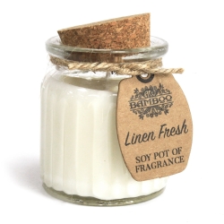 Linen Fresh Scented Soy Candle in a Pot, 60g