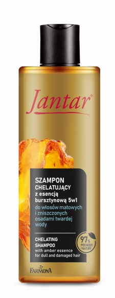 JANTAR Szampon chelatujący z wyciągiem z bursztynu 5w1 do włosów matowy 300 mlch i zniszczonych