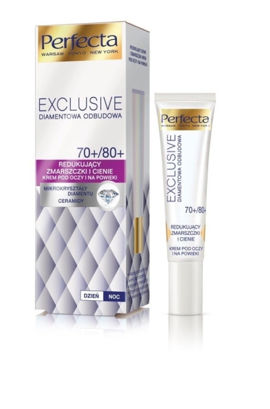 PERFECTA Exclusive 70+/80+ Krem pod oczy i na powieki redukujący zmarszczki i cienie 15 ml
