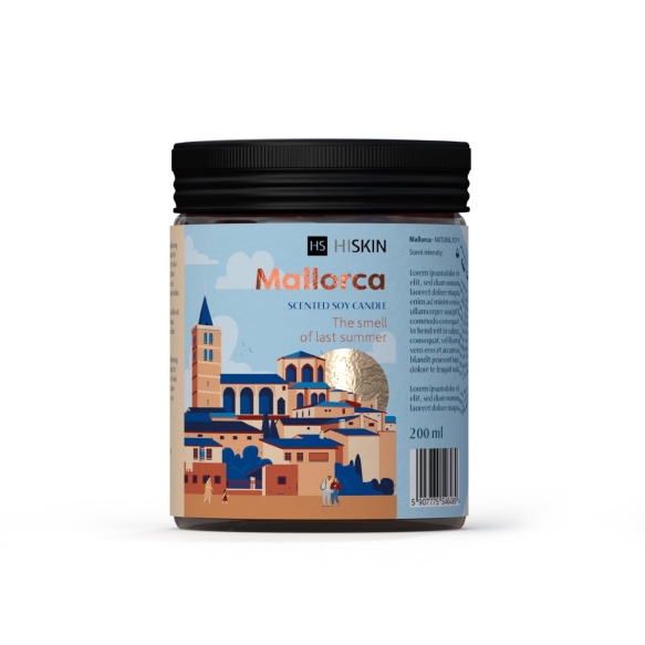 HISKIN HOME Świeca sojowa TRAVEL - MALLORCA 200ml