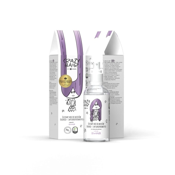 HISKIN Crazy Hair Olejowy Mix do włosów średnio- i wysokoporowatych - Lawenda 100 ml