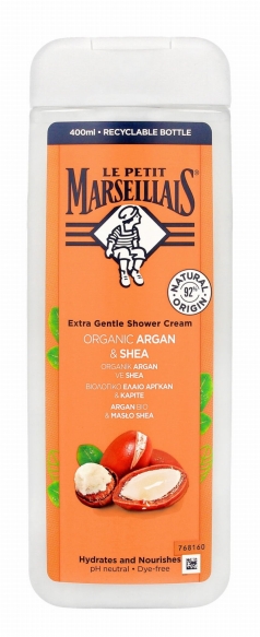 LE PETIT MARSELLAIS Kremowy Żel pod prysznic Bio Argan &amp; Masło Shea 400ml